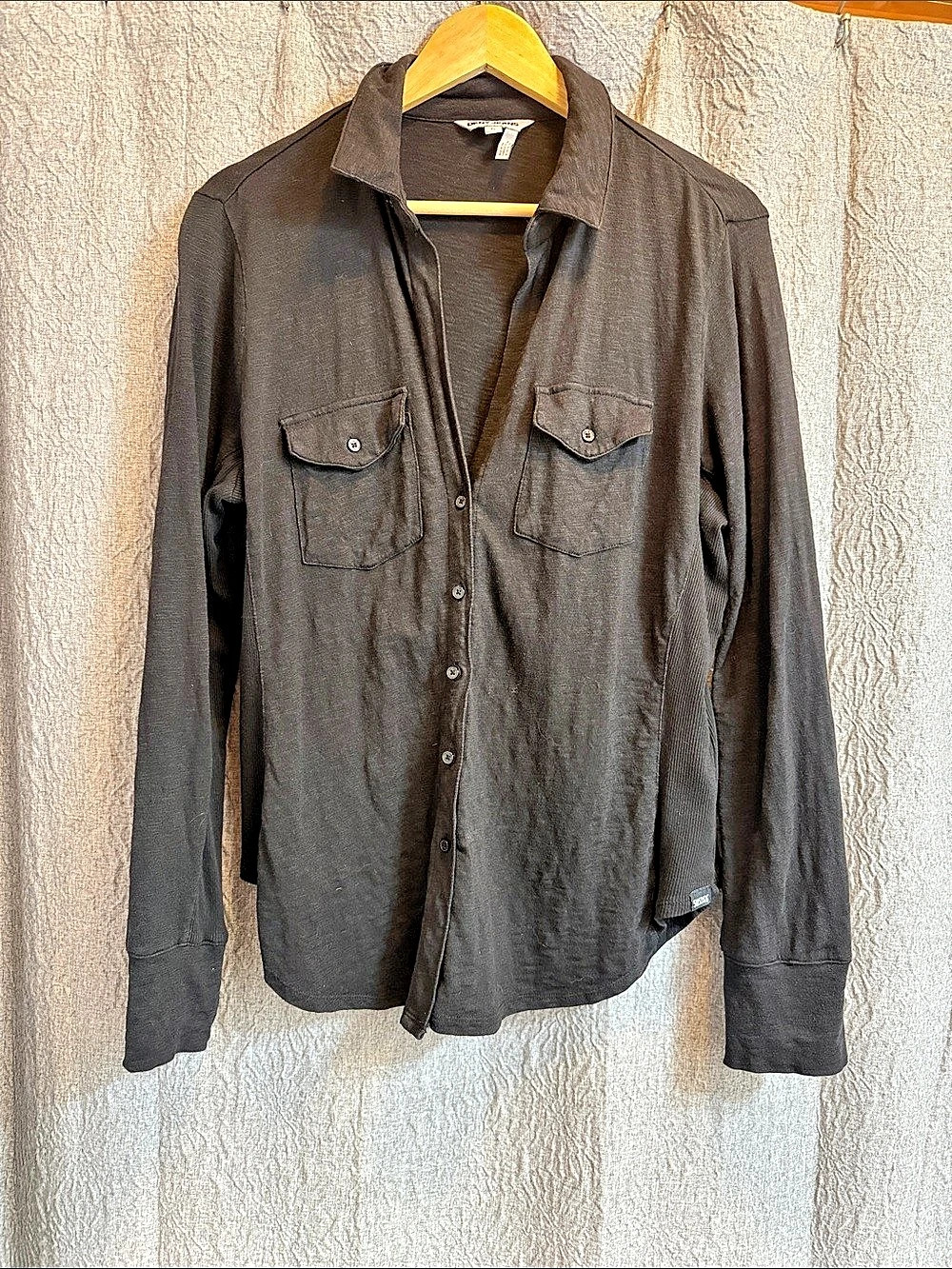 DKNY Jeans Black Long Sleeve Button Down Shirt